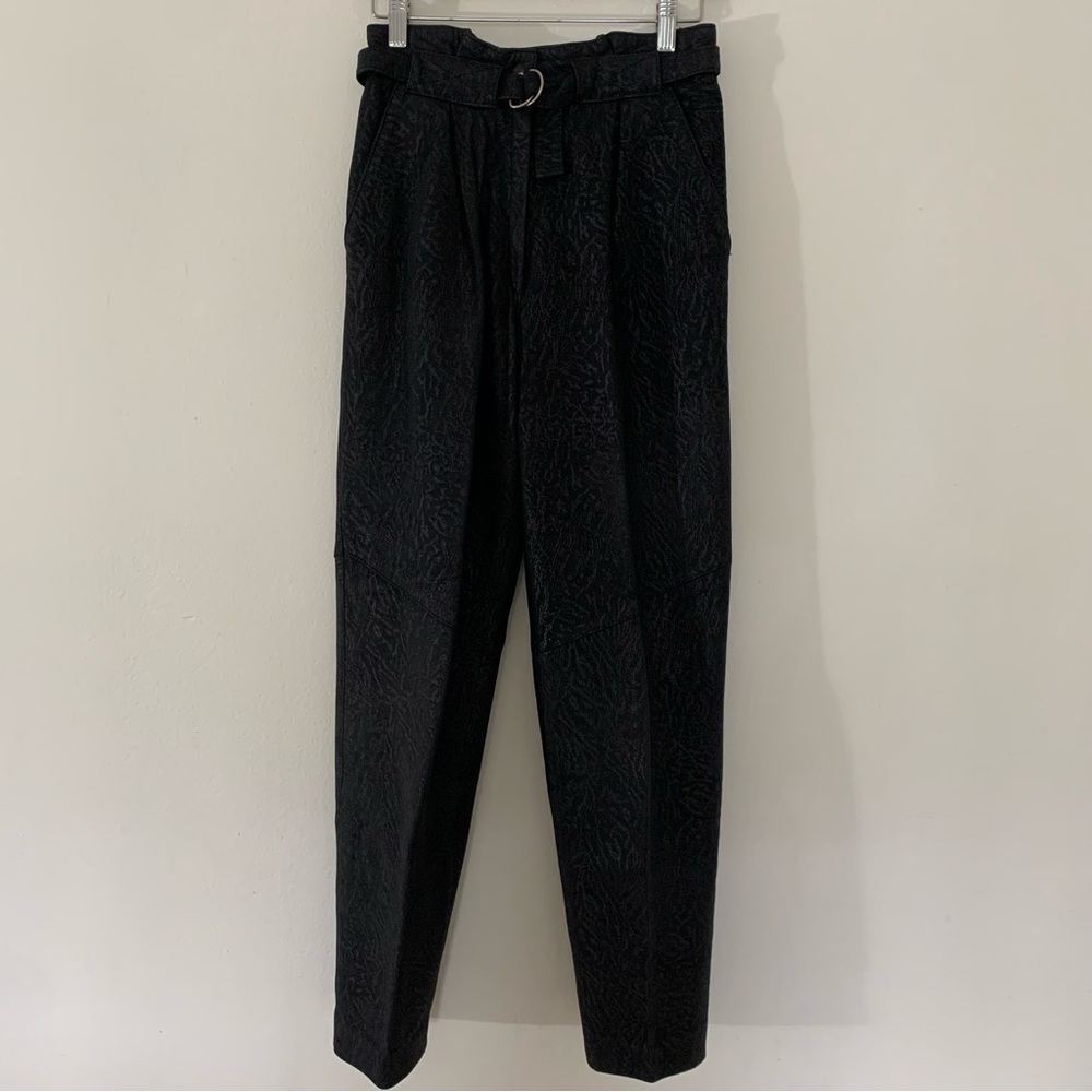 HARRIET KASSMAN JEAN PECAREL leather pants with belt